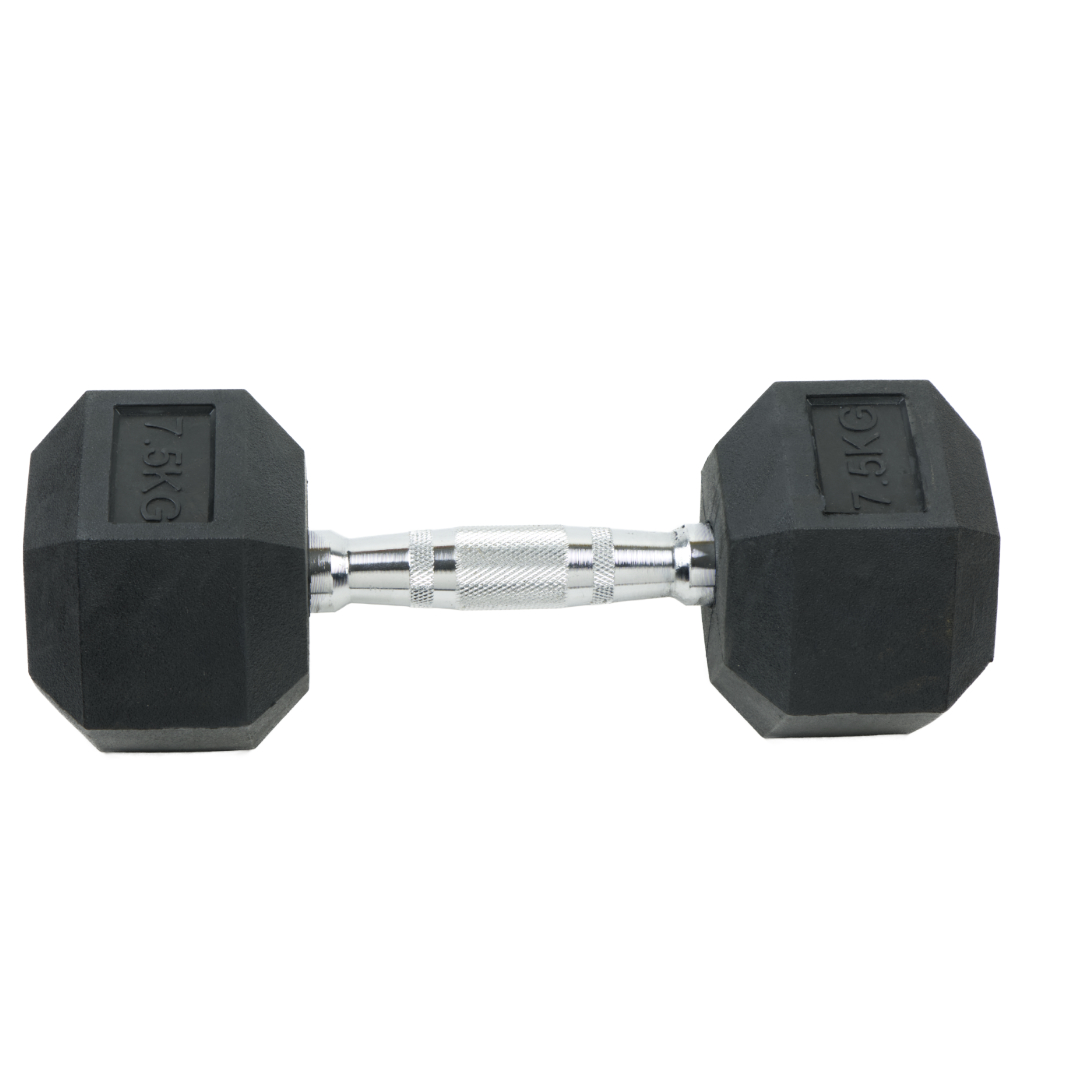 Manubrio Esagonale In Ghisa Gommata 12.5kg - Per Allenamento Forza A Casa - Foto 7