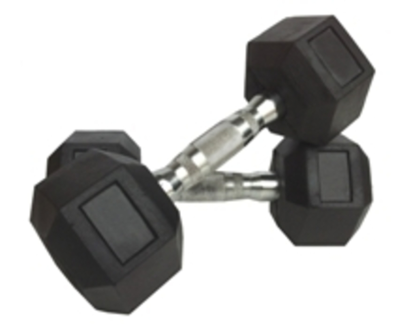 Manubrio Esagonale In Ghisa Gommata 12.5kg - Per Allenamento Forza A Casa - Foto 2